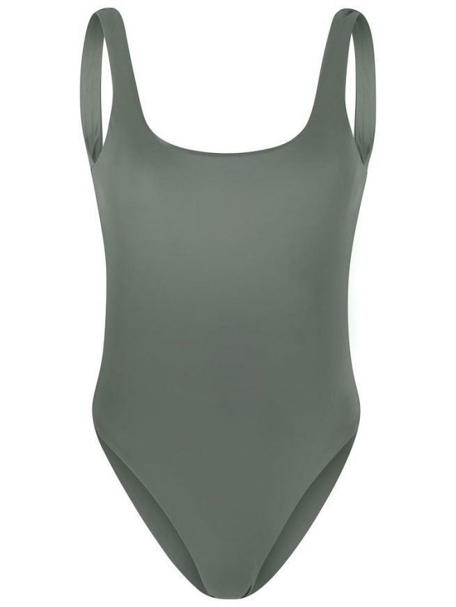 Melia Bathing Suit sage green.front