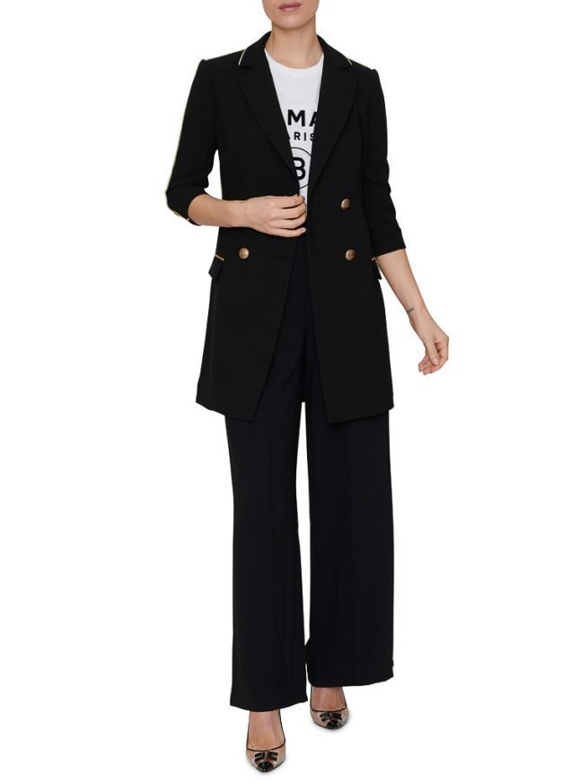 balmain balmain top met logo wit goud