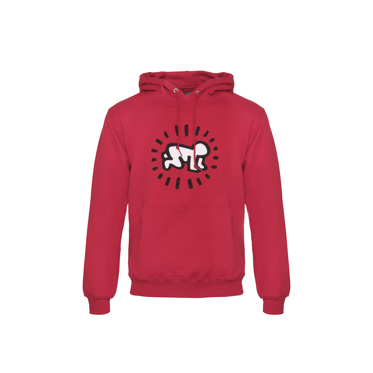 Moco Hoodie Keith Haring Red 2