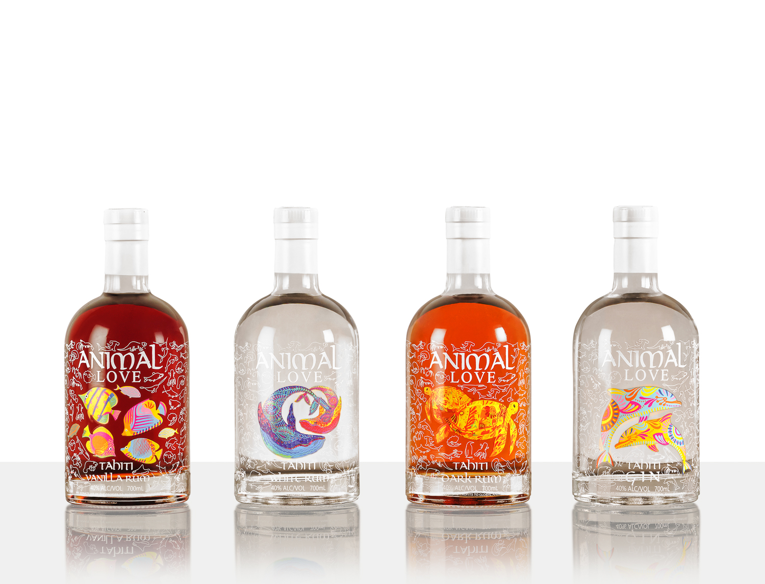 Rum and Gin bottles Maikel Thijssen Photography